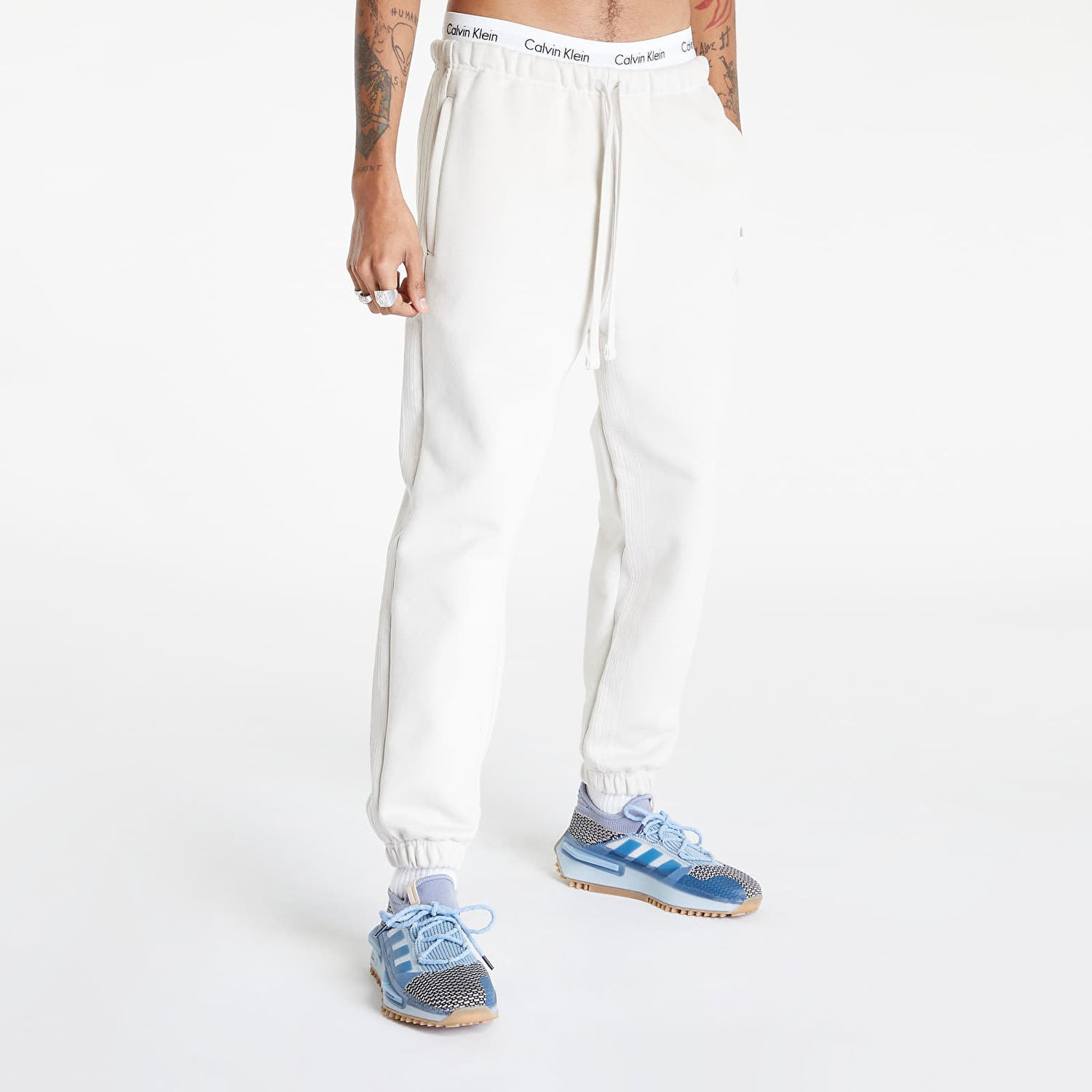 Tepláky adidas Originals Blue Version Essentials Sweatpants Biela | IA2450, 0