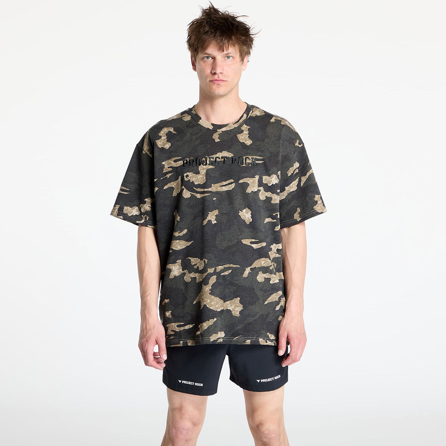 Tričko Under Armour Project Rock All Over Print T-Shirt Zelené | 1389976-251, 0