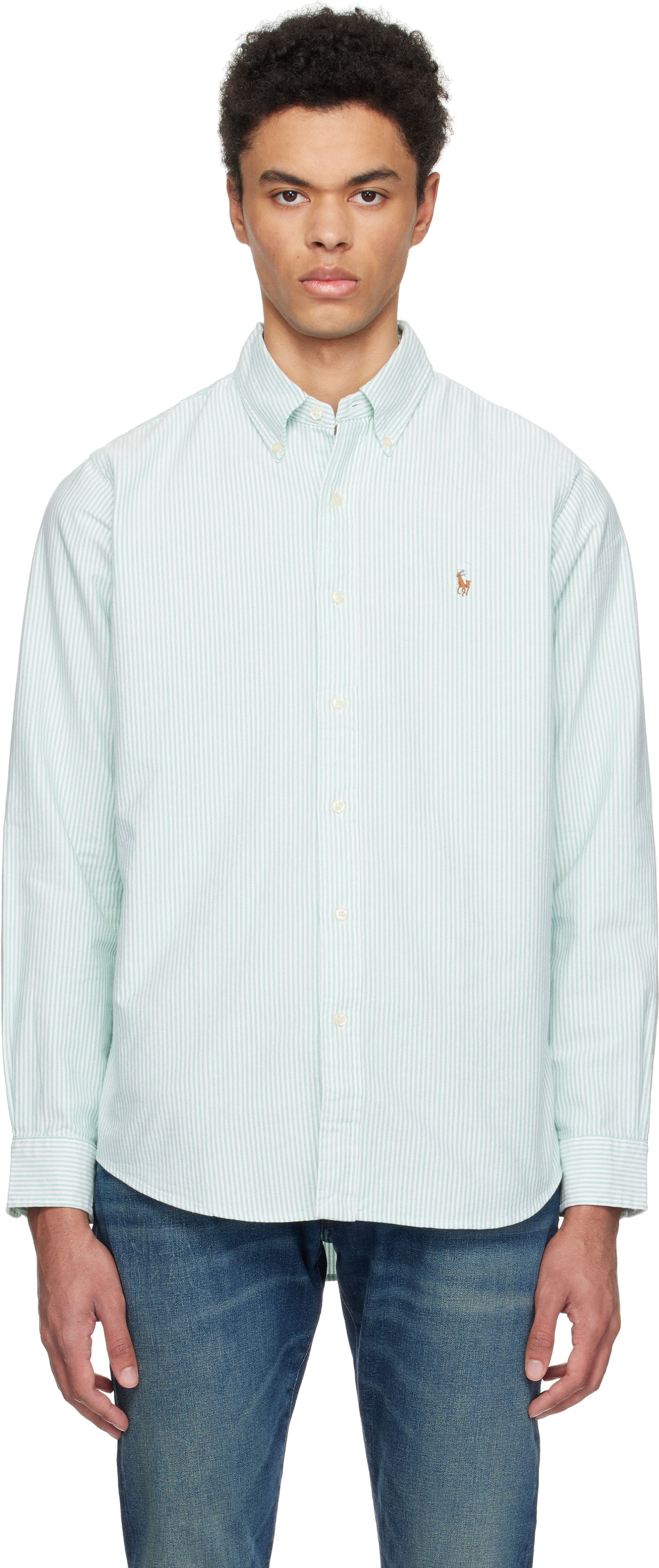 Košeľa Polo by Ralph Lauren Ralph Lauren Classic Fit Striped Oxford Shirt Zelené | 710942746004, 0
