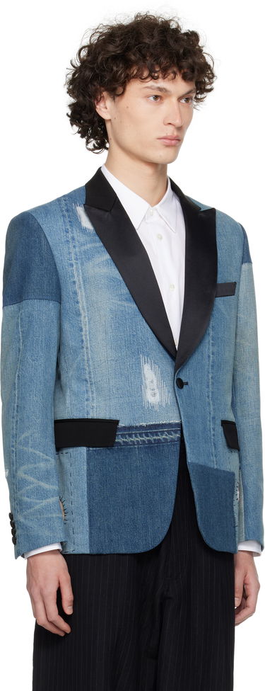 Bunda Junya Watanabe Junya Watanabe Patchwork Denim Blazer Modrá | WO-J012-051, 1