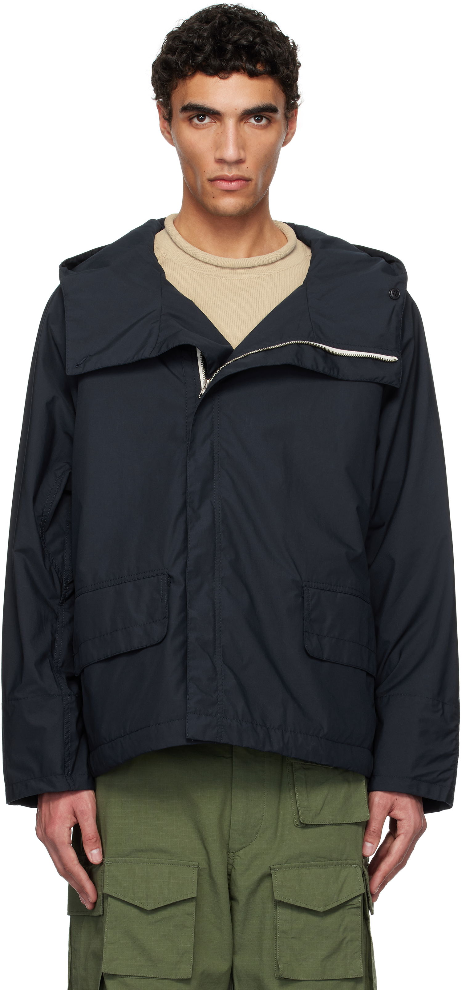 Vetrovka NANAMICA Nanamica Hooded Deck Jacket Navy | S25SA005U, 0