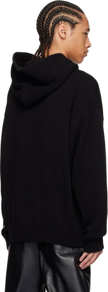 Mikina 032C Lucky Strike Knit Hoodie Čierna | S25-URK-0611-000, 2