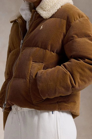 Prešívaná bunda Polo by Ralph Lauren Corduroy Puffer Jacket Hnedá | 211947668, 3
