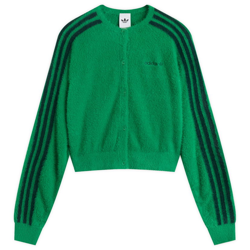Sveter adidas Originals Women's Fluffy Knitted Cardigan, Size X-Small Zelené | JW5177