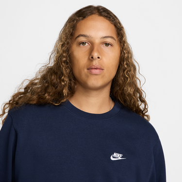 Mikina Nike Nike Club Fleece Crewneck Sweatshirt Navy | FN3888-451, 4