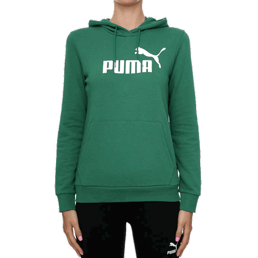 Mikina Puma ESSENTIALS LOGO HOODIE Zelené | 586797-92