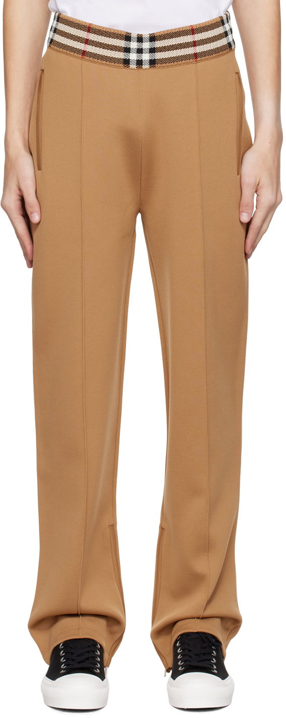 Tepláky Burberry Check Trim Sweatpants Béžová | 8071863, 0