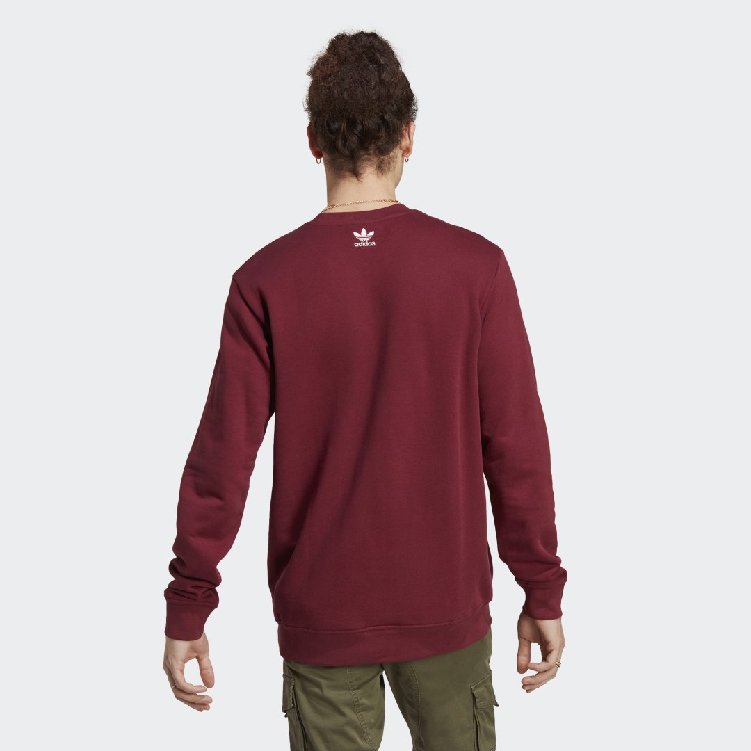 Sveter adidas Originals Graphics Archive Crew Vínová | IC5770, 1