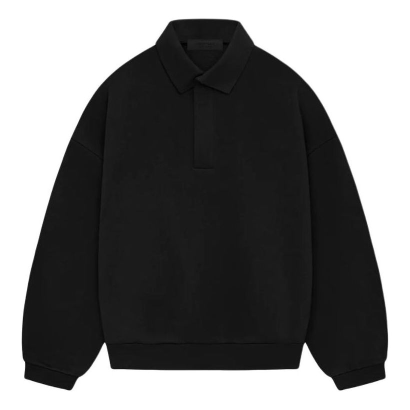 Sveter Fear of God Essentials Long Sleeve Polo Shirt Čierna | 192SP244394F