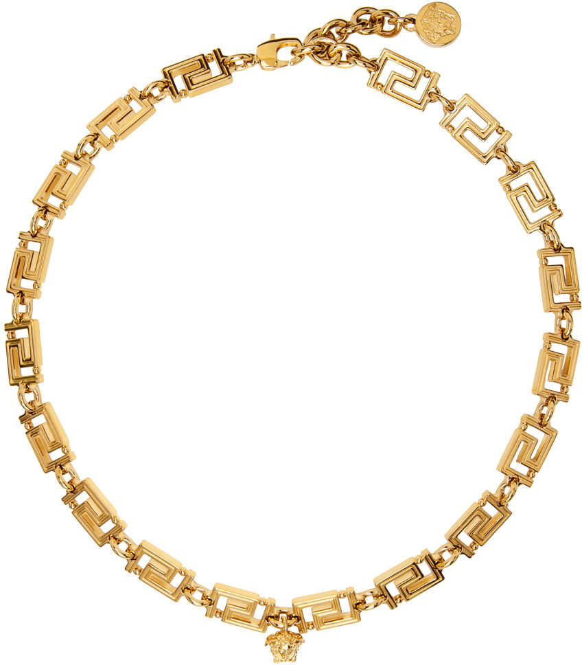 Náhrdelník Versace Greca Necklace Béžová | DG17593_DJMT_3J000, 0