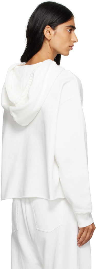 Mikina Maison Margiela MM6 Maison Margiela Logo Patch Cropped Hoodie Biela | S52GU0234 M25025, 2