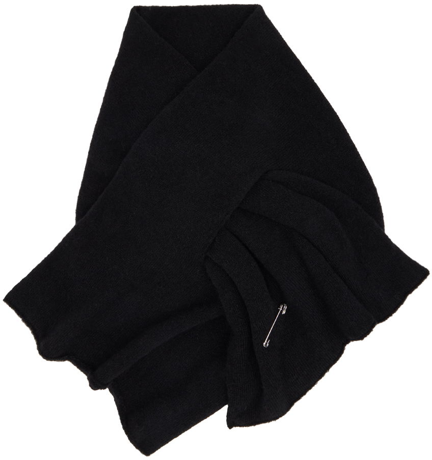 Oblečenie Dries Van Noten Black Knit Scarf Čierna | 242-011228-9709, 0