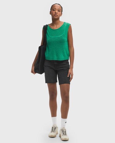 Tielko American Vintage American Vintage Sleeveless Knit Top, Size M Zelené | DUM18BE25-VERDOYANT-CHINE, 1