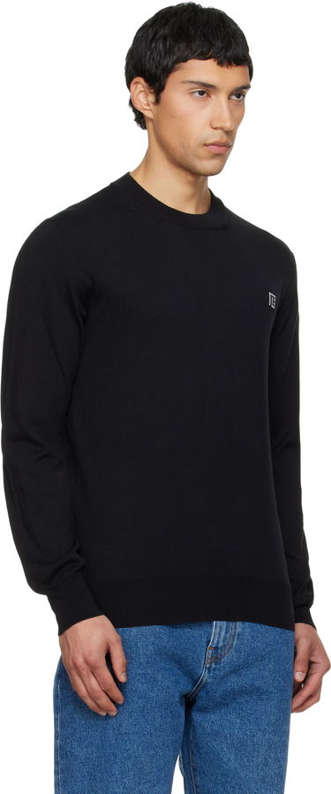 Sveter Balmain Fine Silk & Cotton Sweater Čierna | GH1KD000KJ53, 1