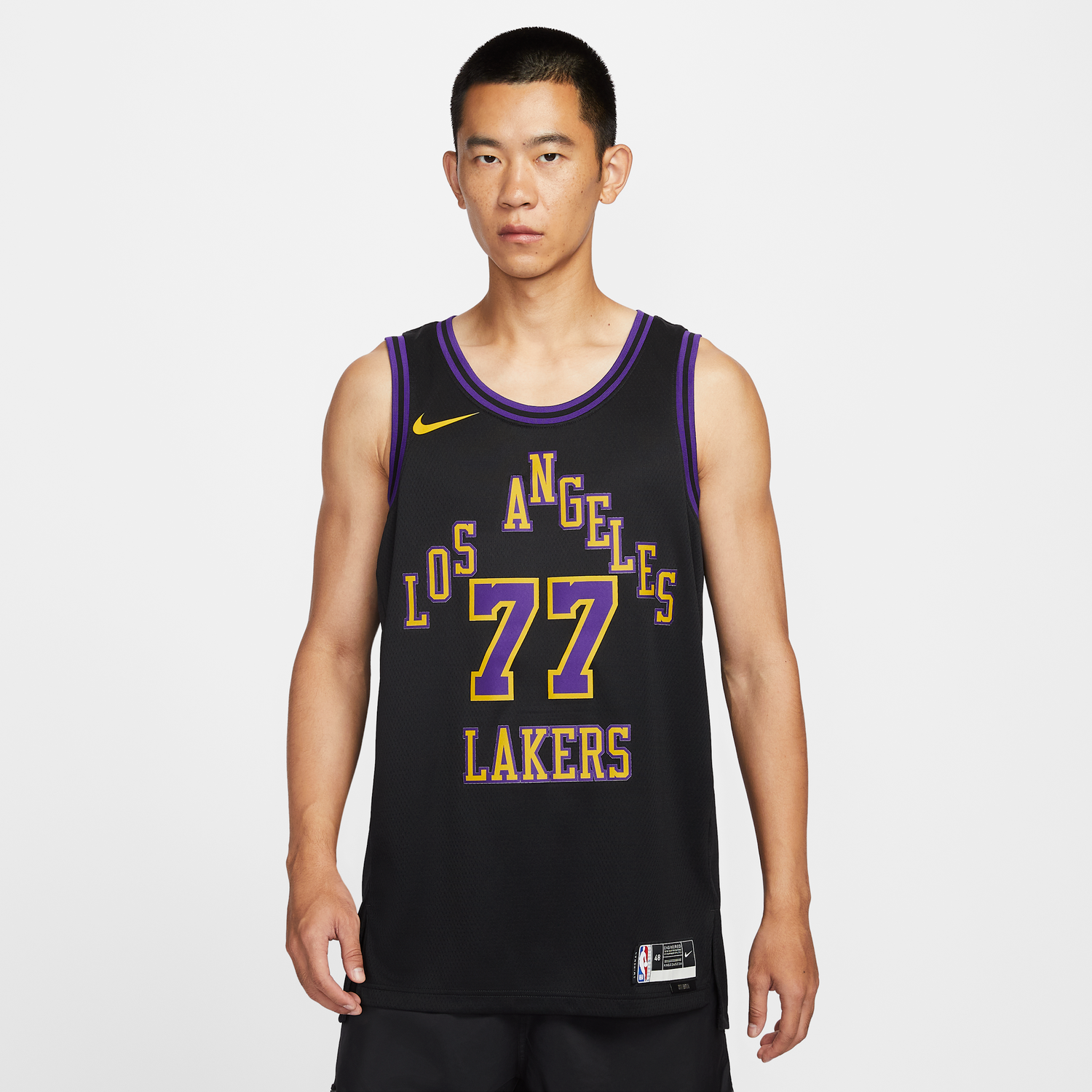 Dres Nike Los Angeles Lakers City Edition Dri-FIT NBA Swingman Polyester Jersey Čierna | DX8506-014, 0