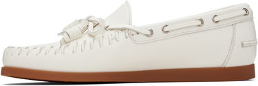 Tenisky a topánky Valentino Valentino Garavani Palm Avenue Buffalo Leather Boat Shoes Biela | 7Y2S0K85PNJ, 2