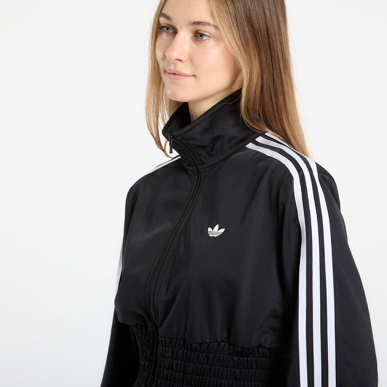 Bunda adidas Originals Smocked Fb Tt Full-Zip Track Jacket with 3-Stripes Čierna | KD0303, 1
