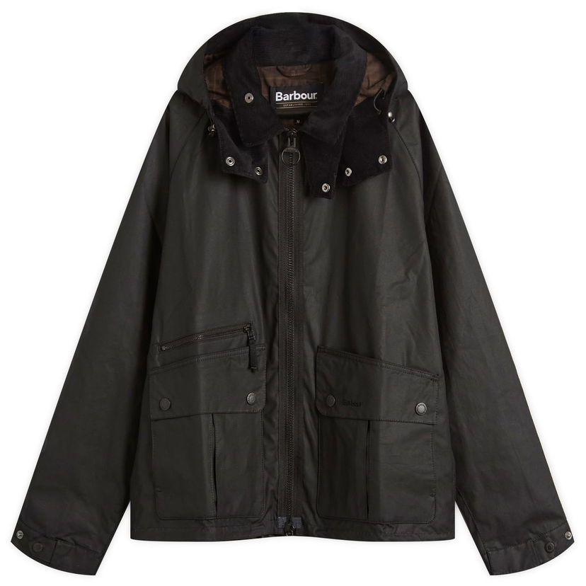 Bunda Barbour Re-Engineered Bardon Spey Wax Jacket, Size Large Čierna | MWX2482BK71