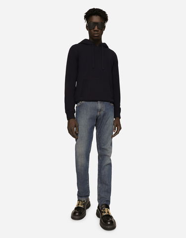 Mikina Dolce & Gabbana Dolce & Gabbana Cashmere Hooded Pullover Navy | GI116KF44EGB0665, 2