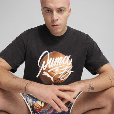 Tričko Puma Dylan Exhibit Basketball T-Shirt Čierna | 630475_01, 1