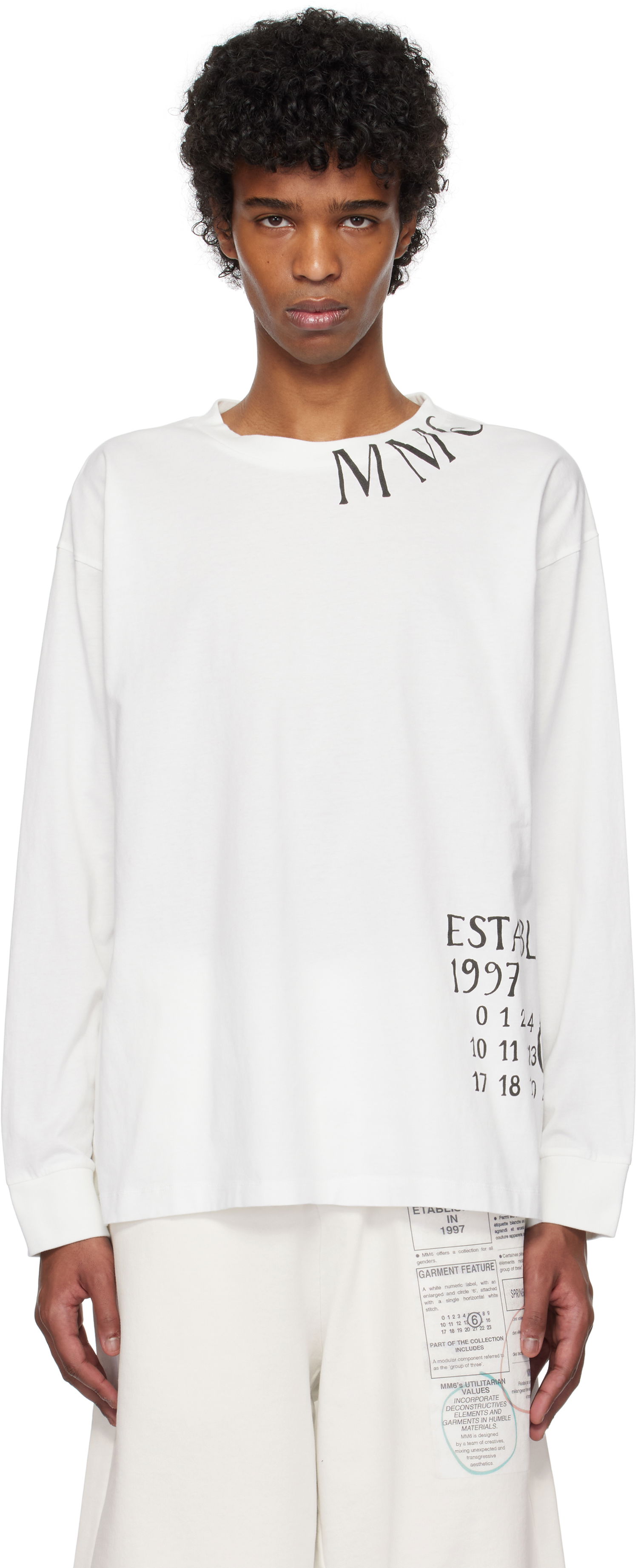 Sveter Maison Margiela MM6 Maison Margiela Printed T-Shirt Biela | SH0GC0047 S24312, 0