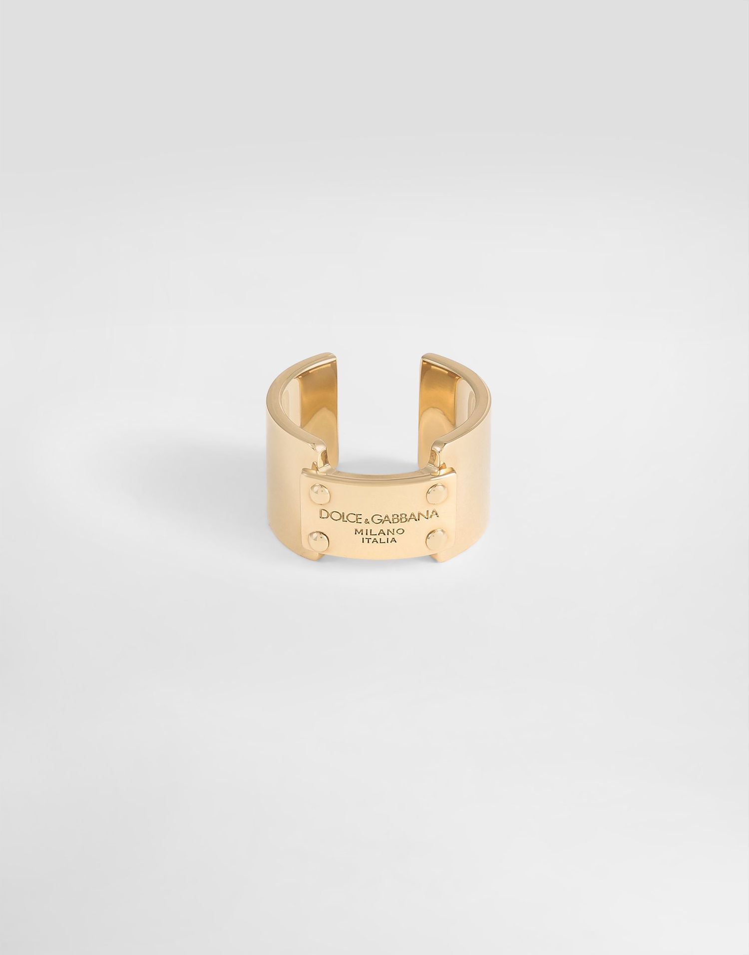 Prsteň Dolce & Gabbana Gold Metal Logo Tag Ring Metalická | WRR1H1W1111ZOO00, 0