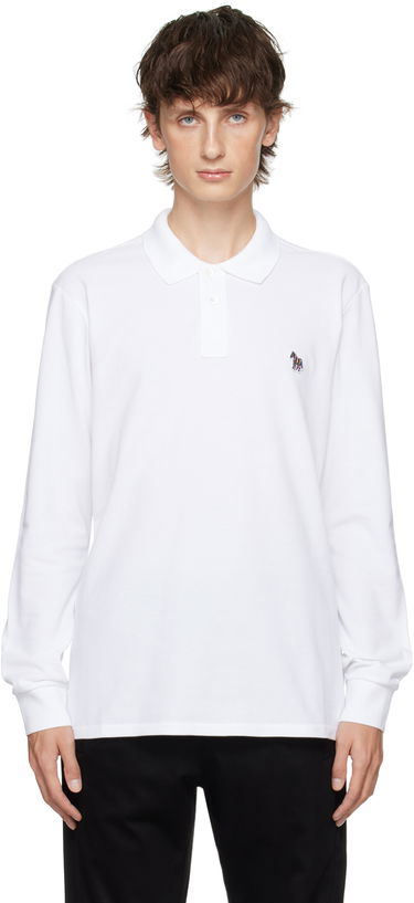 Polo tričko Paul Smith PS Paul Smith Zebra Long Sleeve Polo Biela | M2R-115L-KZEBRA-01, 0