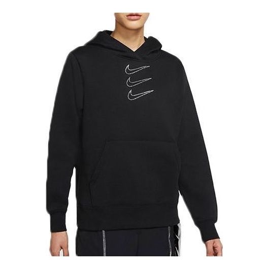 Mikina Nike Sportswear Rhinestone Hoodie Čierna | CU6622-010