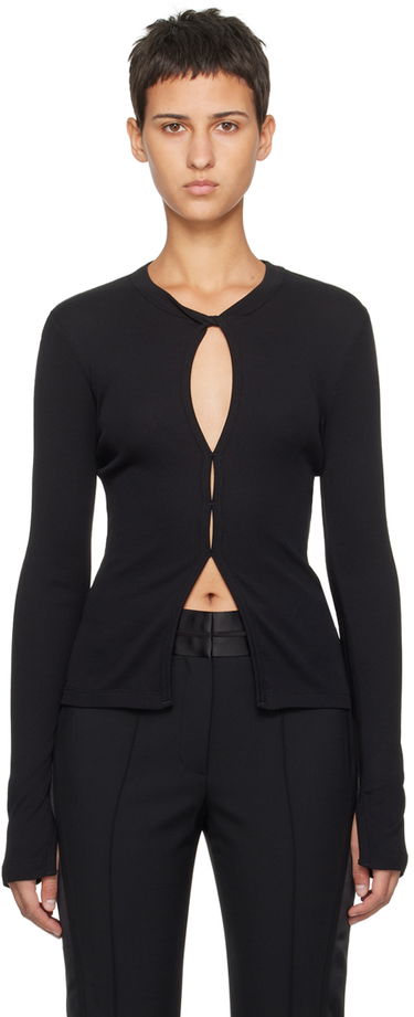 Tričko Helmut Lang Helmut Lang Slash Long Sleeve T-Shirt Čierna | N09HW506, 0