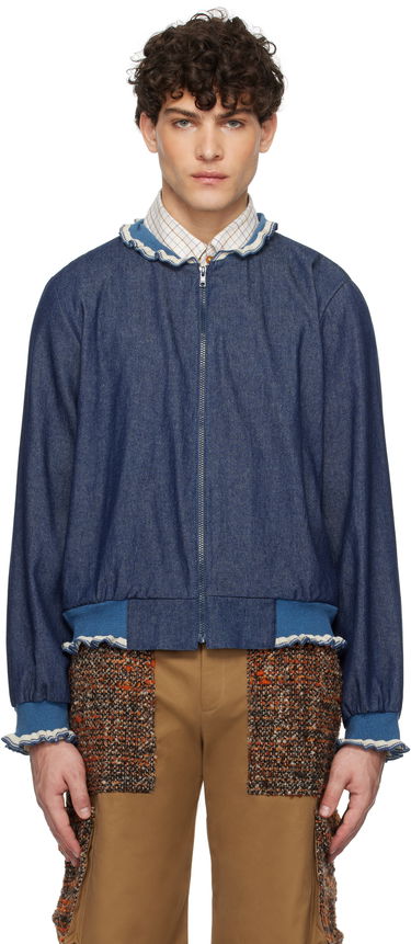 Bomber bunda Anna Sui Denim Bomber Jacket Modrá | M1025J30, 0