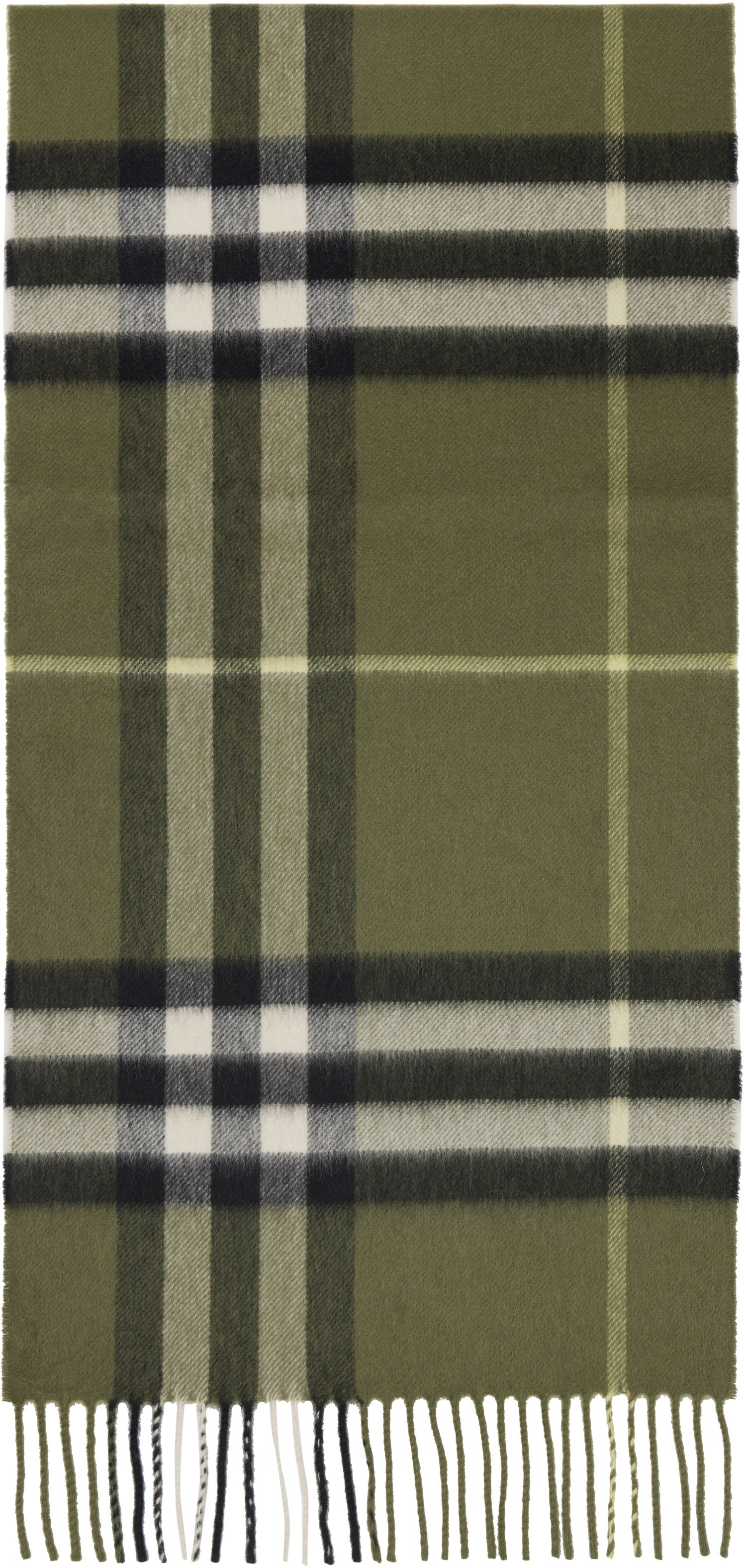 Šál Burberry Burberry Check Cashmere Scarf Zelené | 8112646, 0