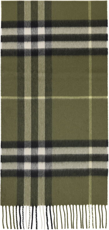 Šál Burberry Burberry Check Cashmere Scarf Zelené | 8112646, 0