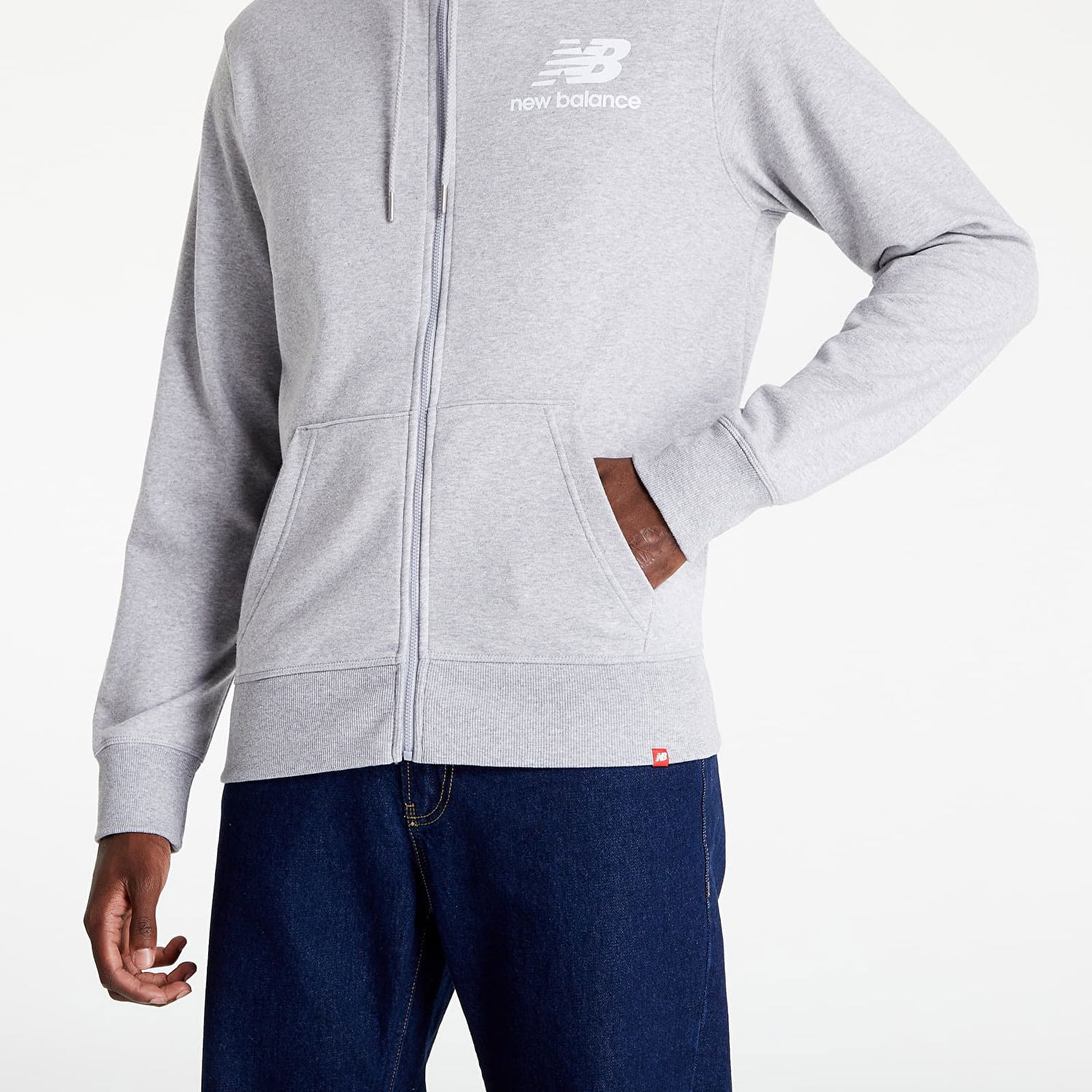 Mikina New Balance Essentials Hoodie Šedá | MJ03558AG, 1