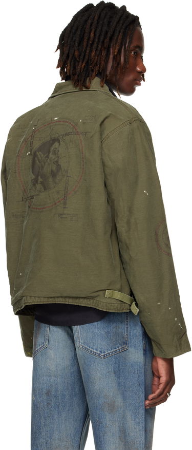 Bunda Enfants Riches Déprimés 'Need to Suffer' Distressed Field Jacket Zelené | 030-556, 2
