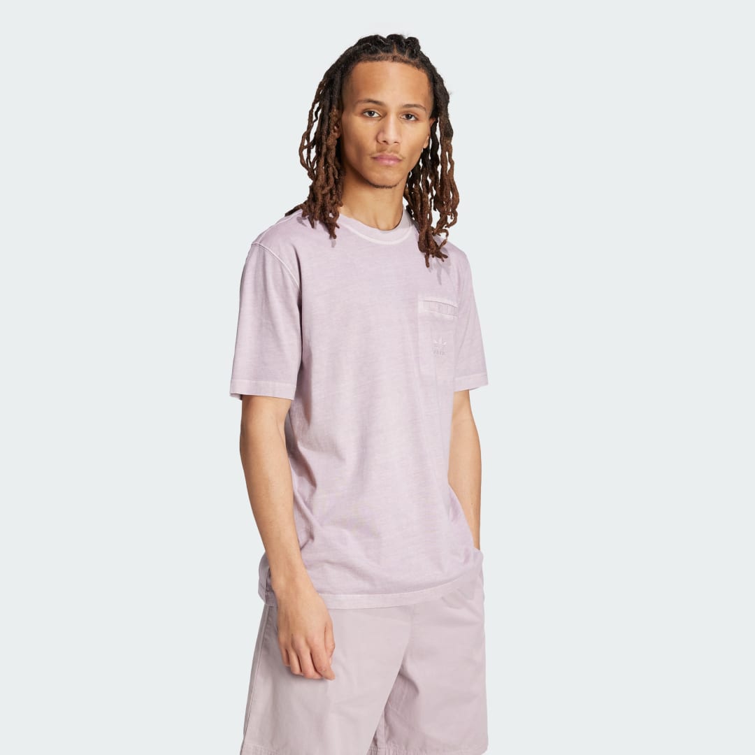 Tričko adidas Performance Trefoil Essentials + Dye Pocket Fialová | IS1762, 0