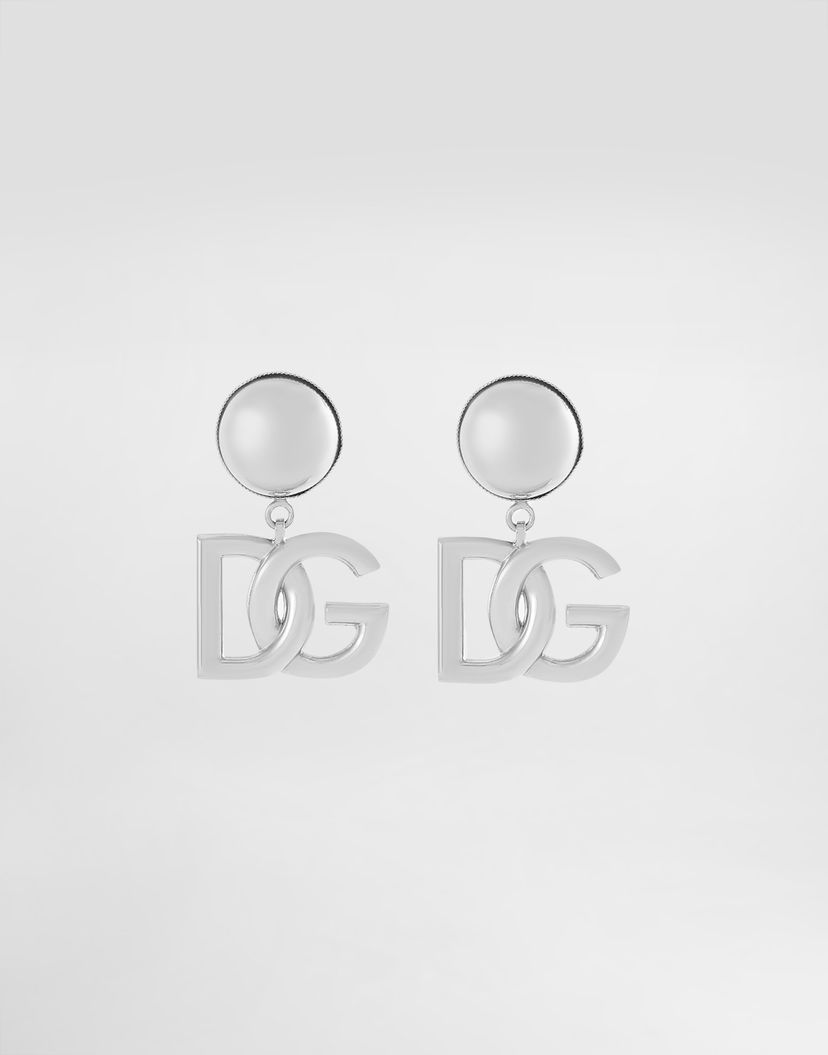 Náušnice Dolce & Gabbana Clip-on Metal Earrings with DG Logo Metalická | WEN6P6W111187655