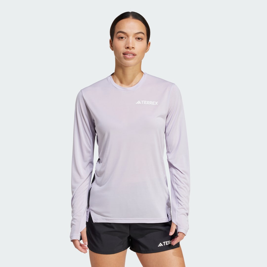 Tričko adidas Performance Terrex Xperior Climacool+ Long Sleeve T-Shirt Fialová | JN8130, 0
