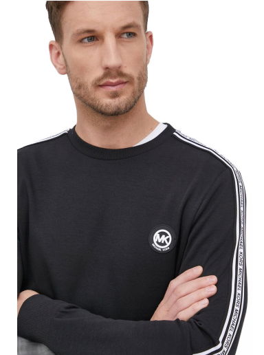 Mikina Michael Kors Logo Tape Cotton Blend Sweatshirt Čierna | CS250QA5MF