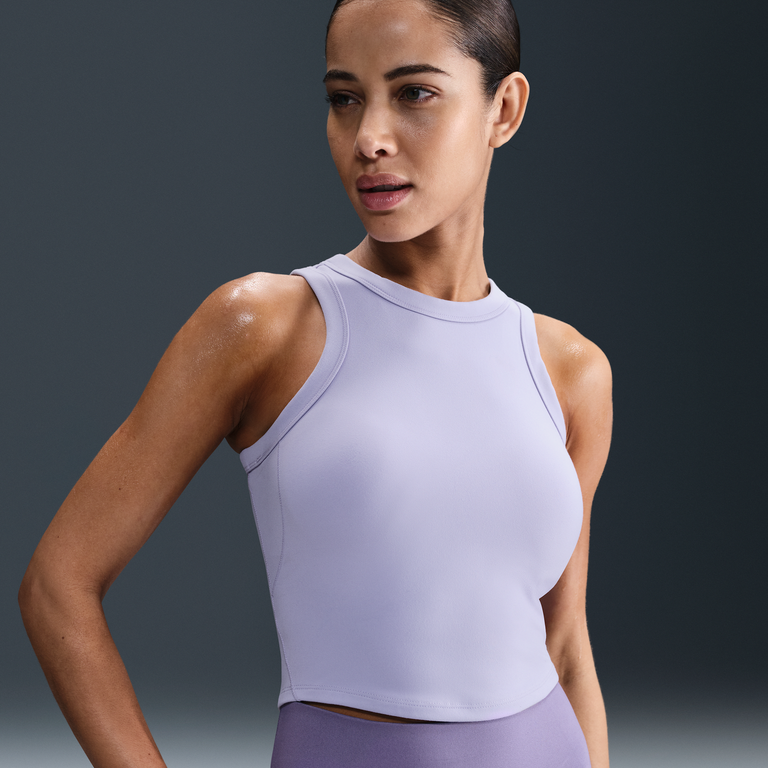 Tielko Nike One Fitted Dri-FIT Crop Tank Fialová | FN2806-533, 0