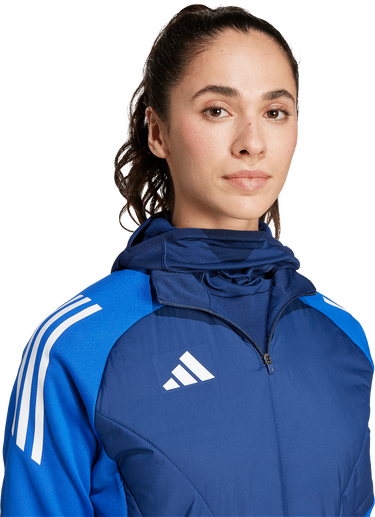 Mikina adidas Originals Tiro 24 Competition Winterized Hooded Padded Quarter-Zip Training Top with Thumbholes Modrá | iy0122, 2