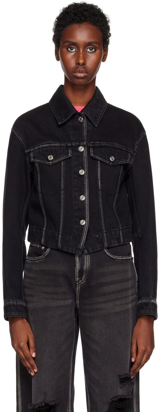 Bunda We11done We11done V-Line Denim Jacket Čierna | WD-DJ3-22-330-W-BK, 0