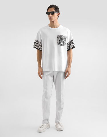 Tričko Dolce & Gabbana Dolce & Gabbana Majolica Print T-Shirt Biela | G8SB2TG7O8YW0800, 1