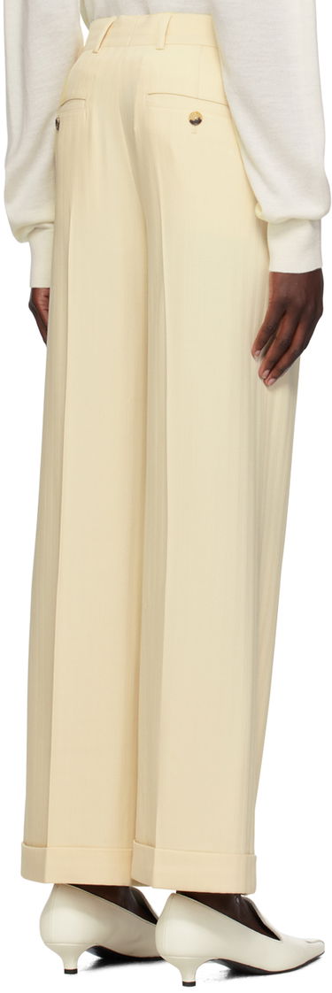 Nohavice TOTEME TOTEME Tailored Wide Leg Trousers Béžová | 233-2039-266, 2