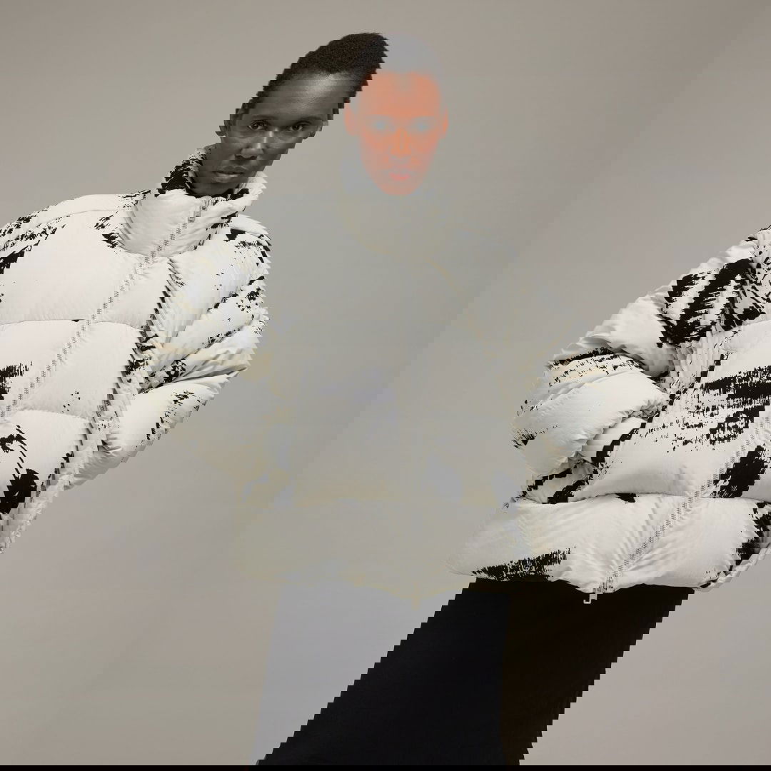 Prešívaná bunda Y-3 Graphic Print Puffer Jacket Biela | IL2036, 0