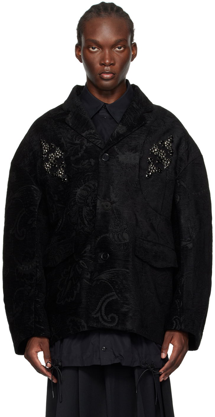 Bunda Simone Rocha Simone Rocha Embellished Boxy Jacket Čierna | 6099B 1092, 0