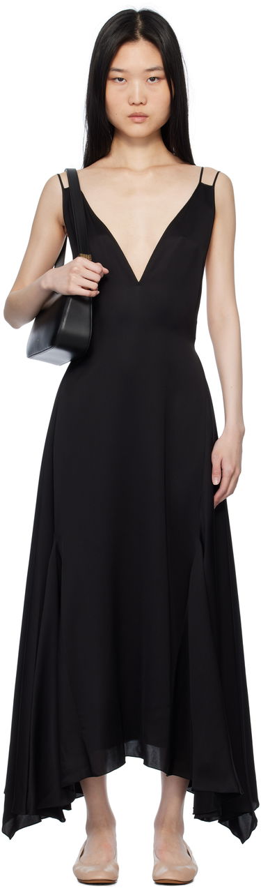 Šaty LANVIN Lanvin Silk Bowling Midi Dress Čierna | RW-DR0182-6041-P25, 0