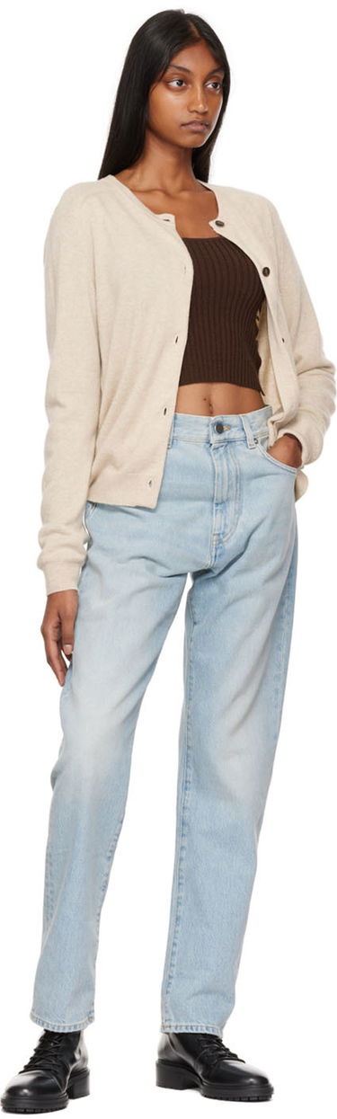 Sveter Loulou de Saison Loulou de Saison Assens Cropped Ribbed Sweater Hnedá | ASSENS, 3