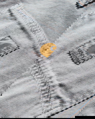 Nohavice Carhartt WIP Single Knee Pants Chalk Wash Šedá | I035559 895F, 4