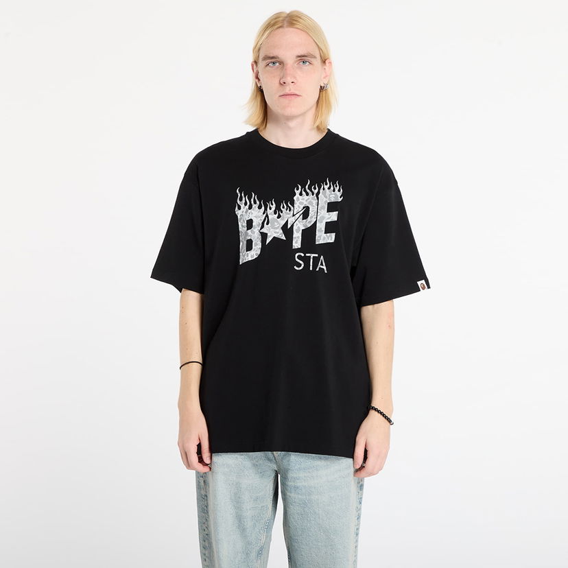 Tričko BAPE Wild Leopard Pattern Bape Sta Logo Relaxed Fit T-shirt Čierna | 001TEL801305MBLK