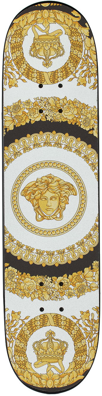 Skate Versace Gold & White Barocco Skateboard Žltá | ZSKATE001_ZWOOD001, 1